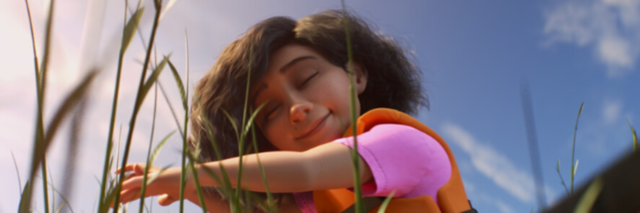 Renee, a nonverbal autistic girl in Pixar's animated short film "Loop."