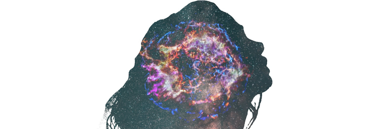 Don't Suffer in Silence and Solitude During Anxiety Recovery Image of a woman's profile combined with a silhouette of trees