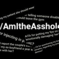 Collage of Am I the Asshole Reddit threads
