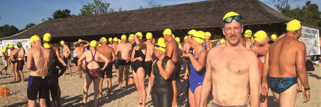 Don't 'Senilicize' People With Parkinson's Disease Bruce at a swimming competition (where all participants wore the same caps).