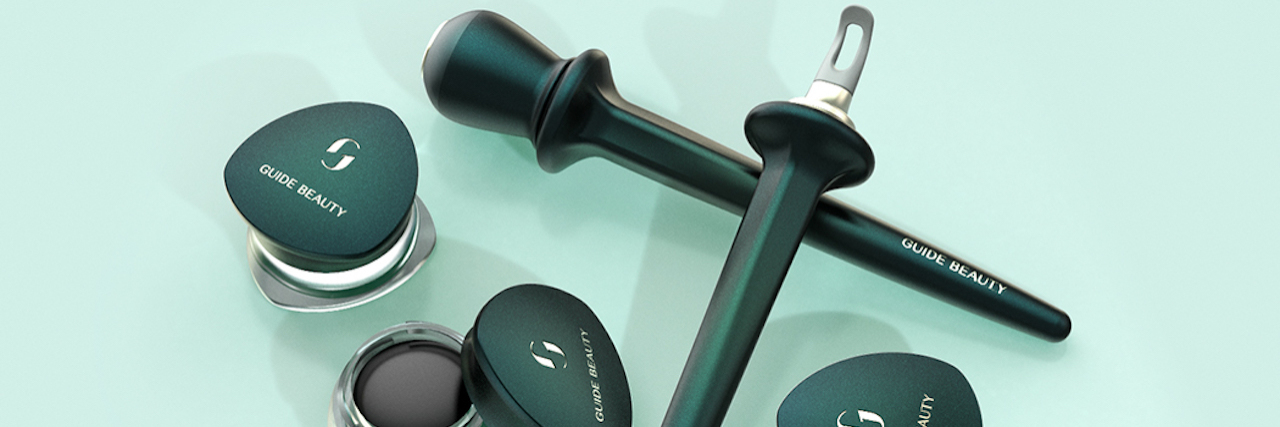 Makeup Artist Terri Bryant Launches Adaptive Beauty Products GUIDE BEAUTY Wand and Line Lifestyle Light Green Background