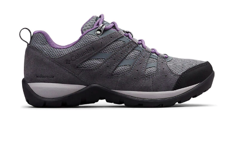 columbia gray and black hiking shoe