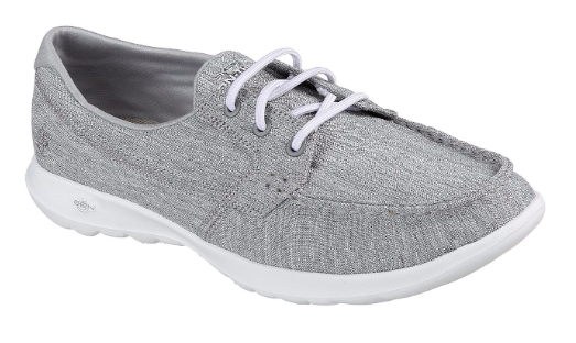 skechers gray slip on sneakers