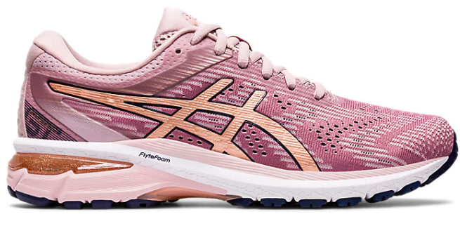 asics rose colored sneakers
