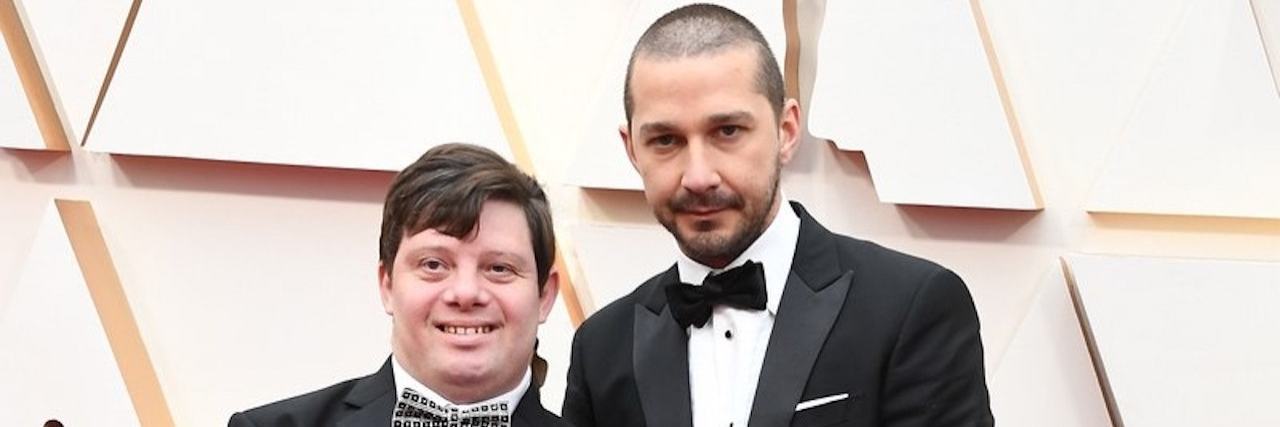 How Superstars With Disabilities Make the World Better for All Zack Gottsagen and Shia LaBeouf on the red carpet at the Oscars