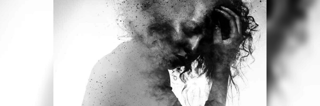 My Experience With Discouraged Borderline Personality Disorder Image of woman with eyes closed and head in her hand