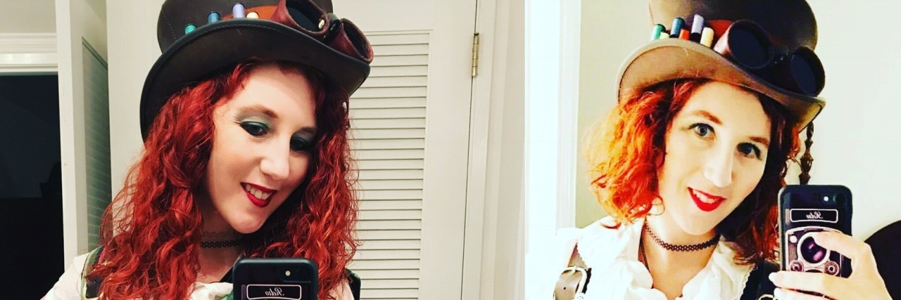 Tips for Cosplaying With a Chronic Illness or Disability Amelia in steampunk cosplay attire.