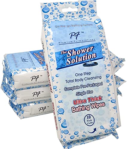 Premium Formulations Shower Solutions - Adult Bathing Wipes, Extra Large and Extra Thick, 40 Wipes