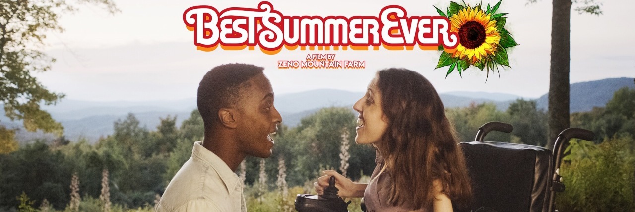 "Best Summer Ever" -- poster of a couple looking at each other. The woman uses a wheelchair.