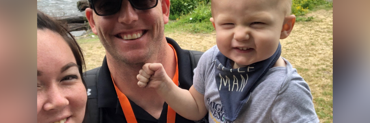 How Finding a Rare Disease Community Can Help You The contributor with her husband and young son