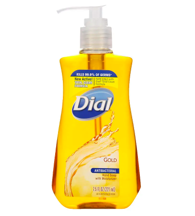 Dial Antibacterial Hand Soap Gold in bottle with pump