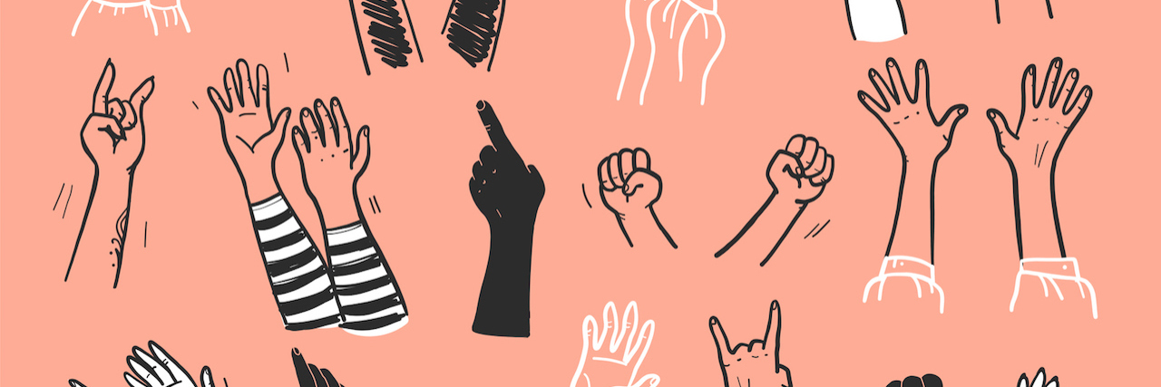 COVID-19: Tips to Help You Stop Touching Your Face illustration of hands in different positions