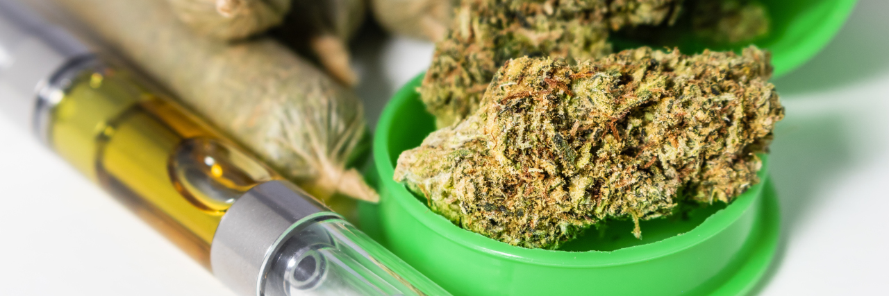 How Cannabis Helps With My Cerebral Palsy Symptoms Medical marijuana flower, joints, and vape.