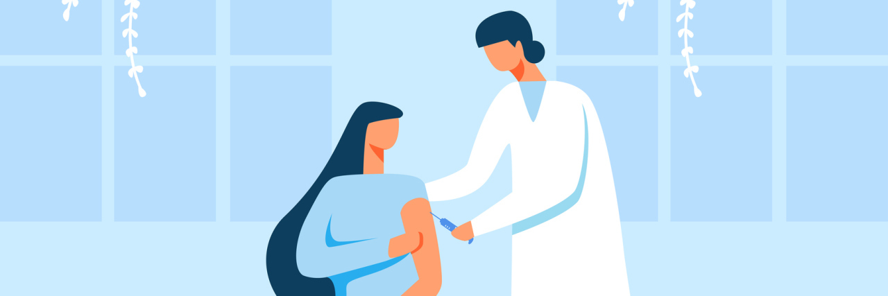 3 Ways Rare Disease Patients Can Prepare for the Coronavirus Flat Male Doctor Making Injection to Female Patient. Clinic or Hospital Cartoon Interior. Innovative Medicine Testing or Disease Treatment. Vaccination. Vector Medicine Healthcare Illustration