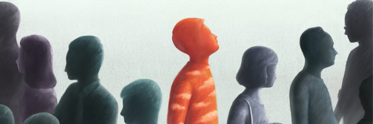 What It's Like to Be 'Highly Sensitive' in the Time of COVID-19 Unique contrast freedom hope leadership concept, red man looking at sky from the crowd, surreal painting illustration