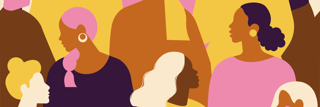 A Message During COVID-19 Outbreak, From a Breast Cancer Survivor Female diverse faces of different ethnicity illustration