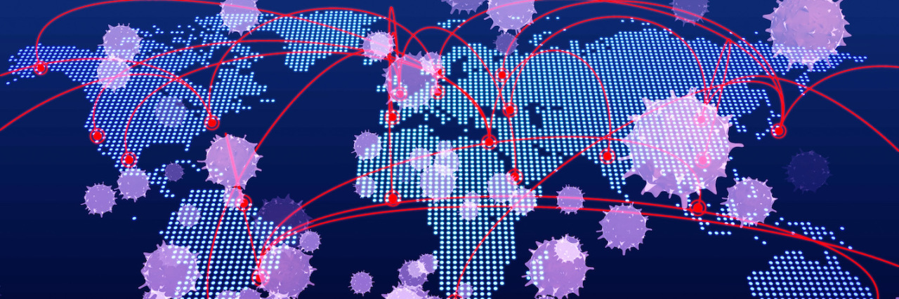 Fact Check of Trump's Claim COVID-19's Spread in U.S. 'Sneaky' Floating virus. 3D Medical technology.