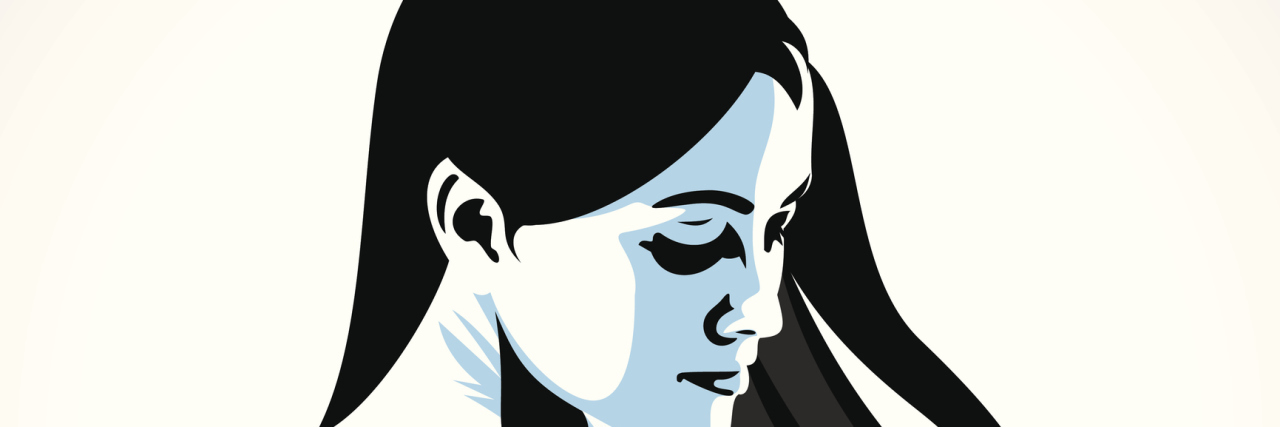 Illustration of a woman looking away