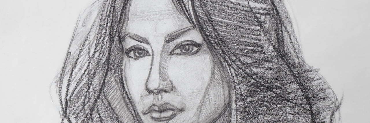 What It's Like to Be a Young Adult With Chronic Illness Pencil portrait of a woman