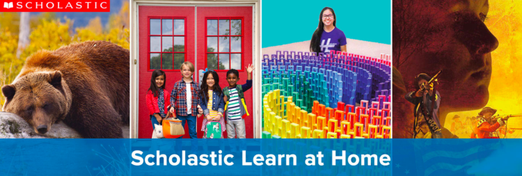 A screenshot of the "Scholastic Lean at Home" website