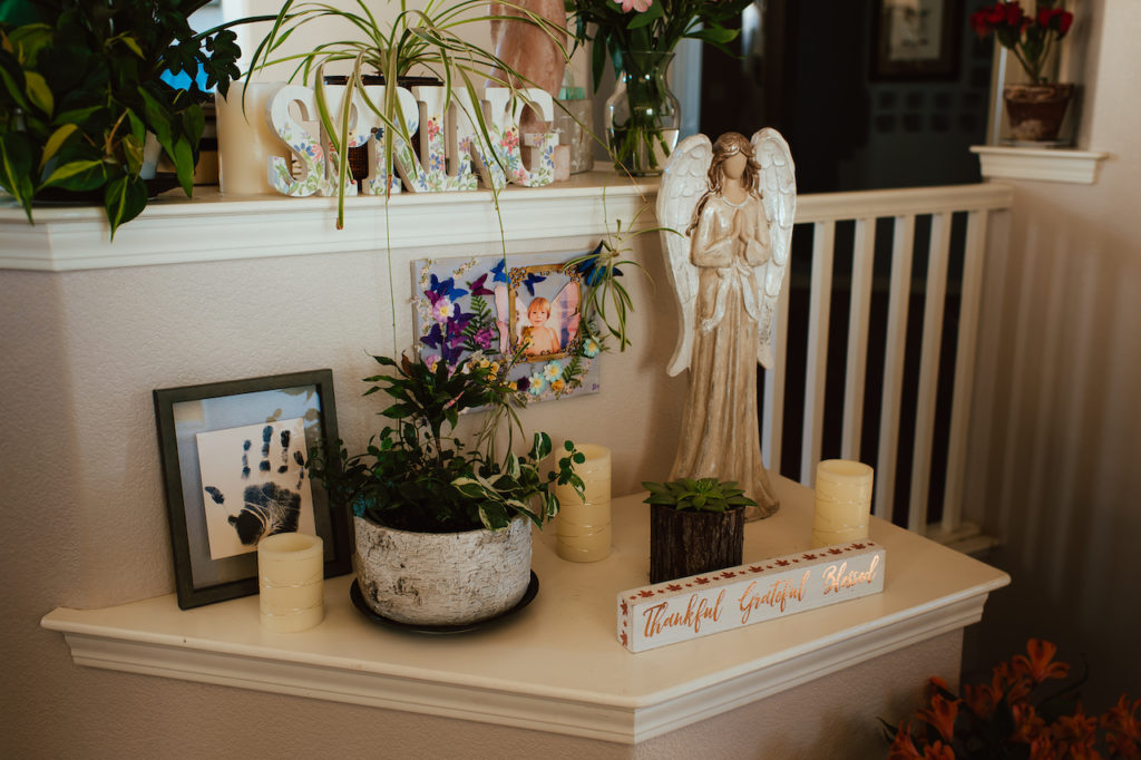 A memorial to Caleb Stenvold, who took his life at age 14, holds a place of honor in his home. (Photo by Lauren Casto for KHN)