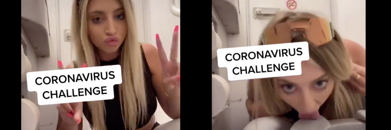 Influencer Licking Toilet for 'Coronavirus Challenge' Is Not Funny influencer licking toilet seat