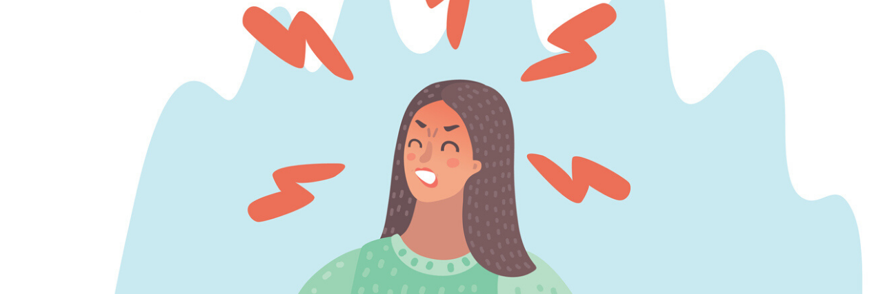 Why I Feel Angry After My Narcolepsy Diagnosis Illustration of a woman who is angry