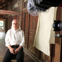 Dennis Carroll waits to be interviewed for the Netflix production of “Pandemic: How to Prevent an Outbreak.” Carroll for 15 years directed the pandemic influenza and emerging threats unit at the federal Agency for International Development (USAID) that helped identify more than 2,000 zoonotic viruses, or germs in animals. (Courtesy of Dennis Carroll)