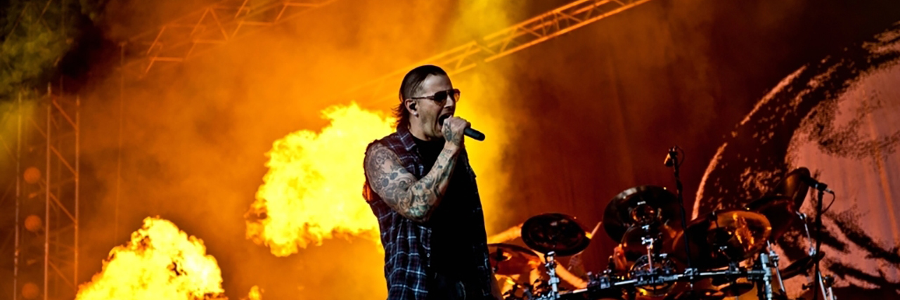 Avenged Sevenfold performing onstage