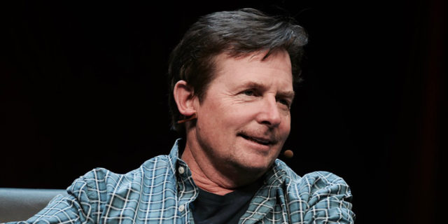 Michael J Fox sits down and speaks to an interviewer