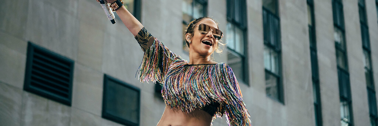 Jennifer Lopez Talks 'Sugar Addiction' After 10-Day Challenge Jennifer Lopez dances while on top of a float