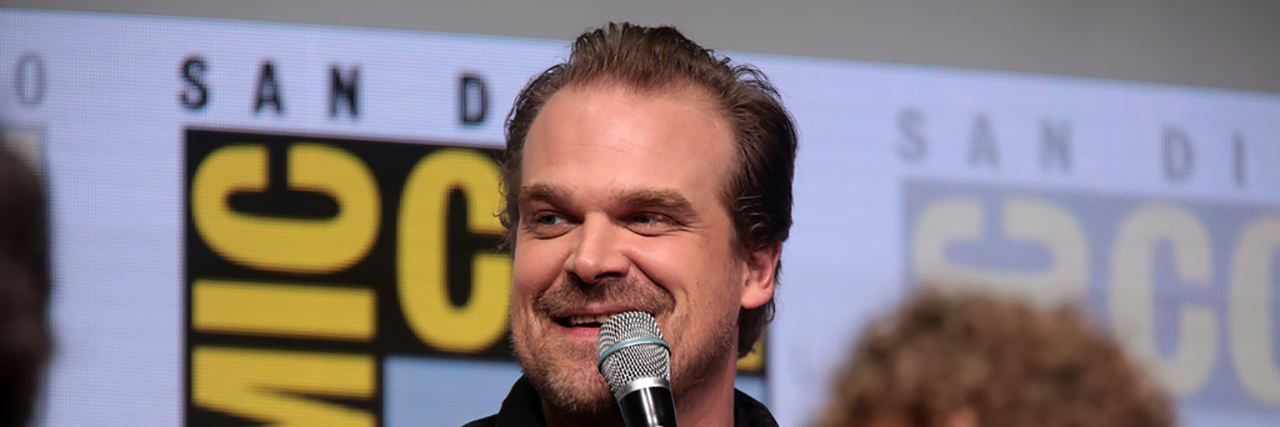 David Harbour at a ComicCon panel
