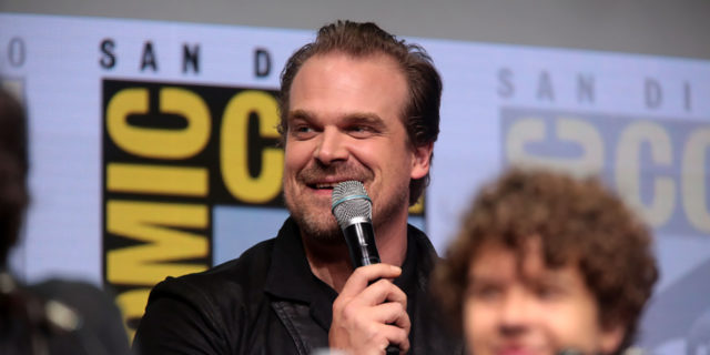 David Harbour at a ComicCon panel