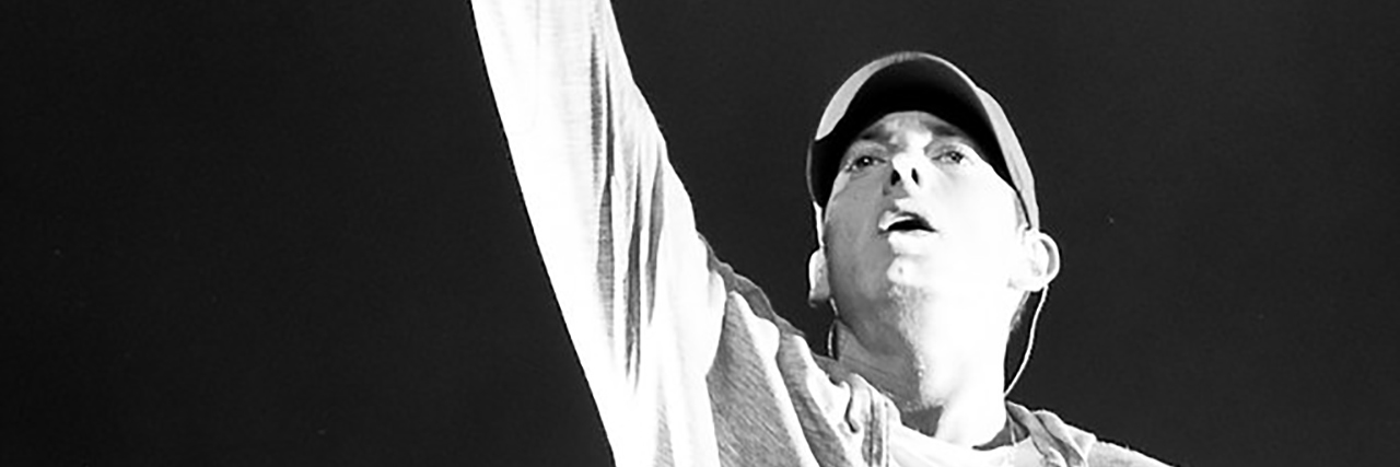 Eminem performing onstage