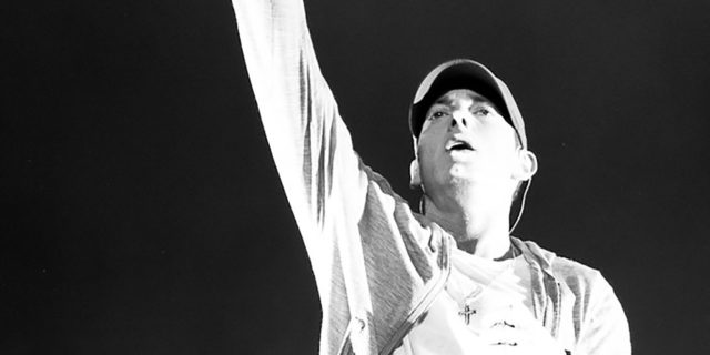 Eminem performing onstage