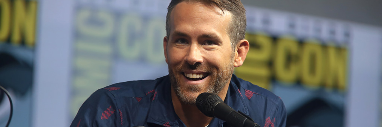 Ryan Reynolds speaking at ComicCon
