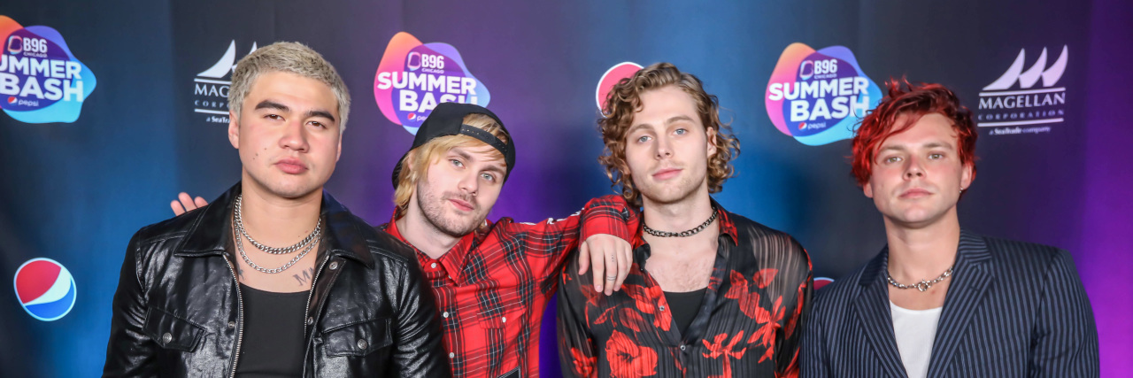 5 Seconds of Summer Guitarist Michael Clifford Talks Mental Health Members of 5 Seconds of Summer pose on the red carpet