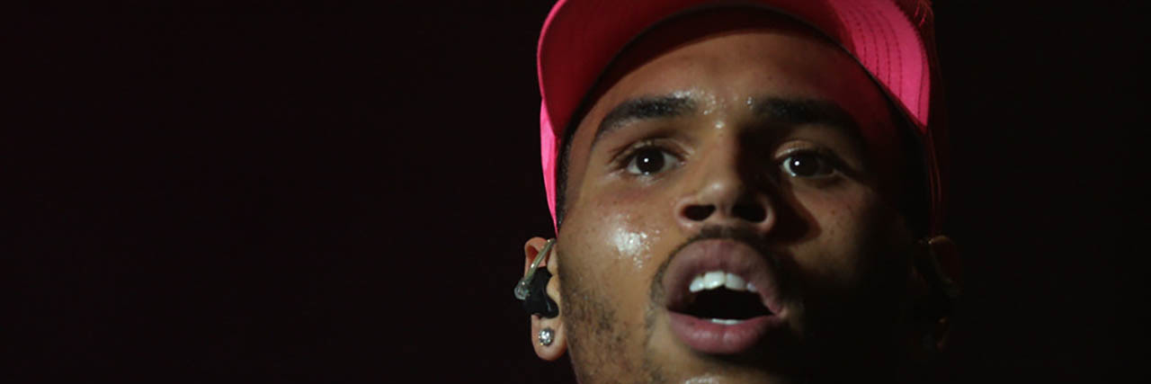 Chris Brown performing onstage