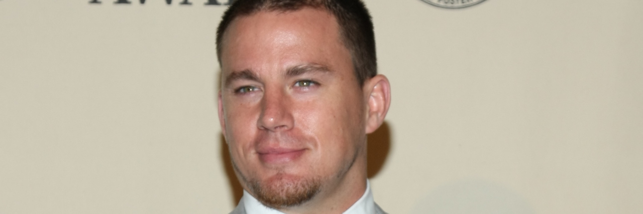Carly Fleischmann, Woman With Autism, Interviews Channing Tatum Channing Tatum in a grey suit on the red carpet