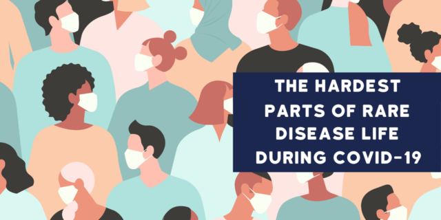 The Hardest Parts of Rare Disease Life During COVID-19 illustration of different people wearing face masks