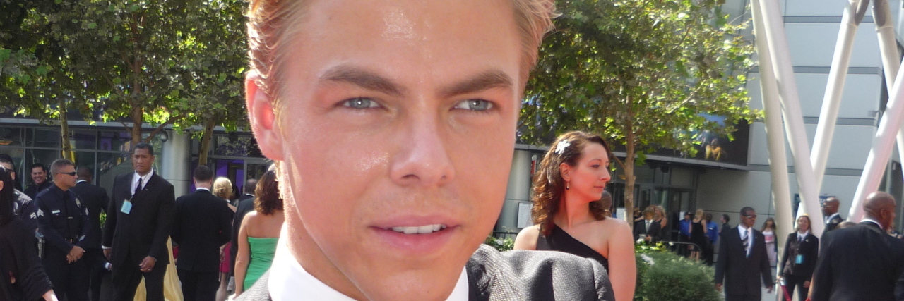 Derek Hough's Music Video for 'Hold On' Shows Suicide Methods Derek Hough on a red carpet