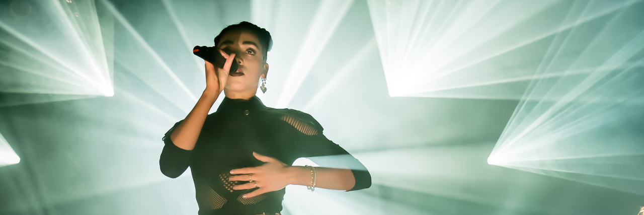 Fka twigs performing at a concert