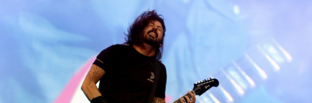 Dave Grohl of the Foo Fighters performing at a concert