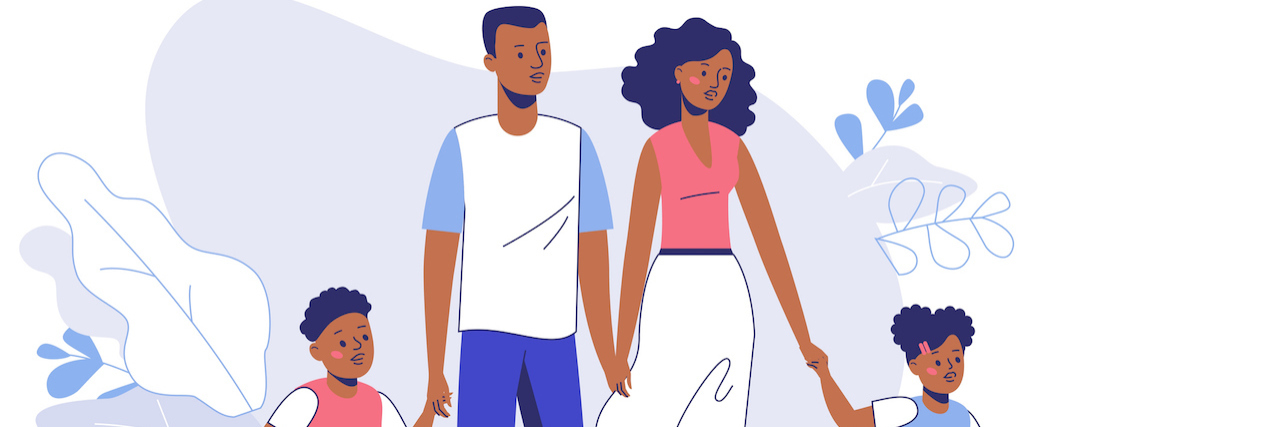Minorities Need Access to Quality, Affordable Health Care Illustration of African-American family