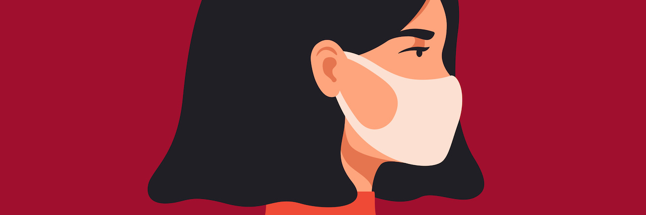 New York ER Doctor Who Treated COVID-19 Patients Dies by Suicide Young woman wears a breathing mask to protect against coronavirus and air pollution.