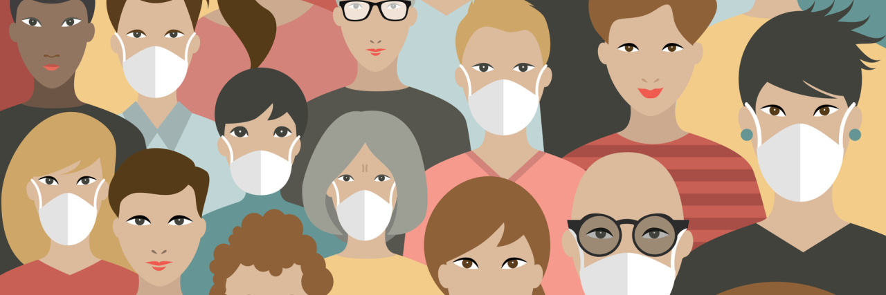 The Mighty Survey: Coronavirus Raises New Fears for Our Children crowd of people wearing coronavirus masks