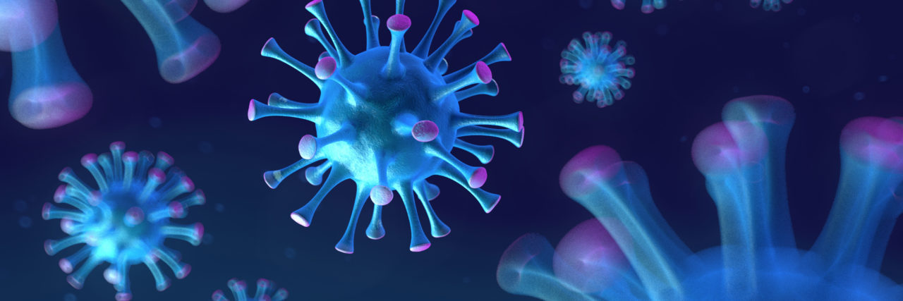 Doctors Report People in 30s and 40s With COVID-19 Are Having Strokes Microscopic view of a infectious virus.