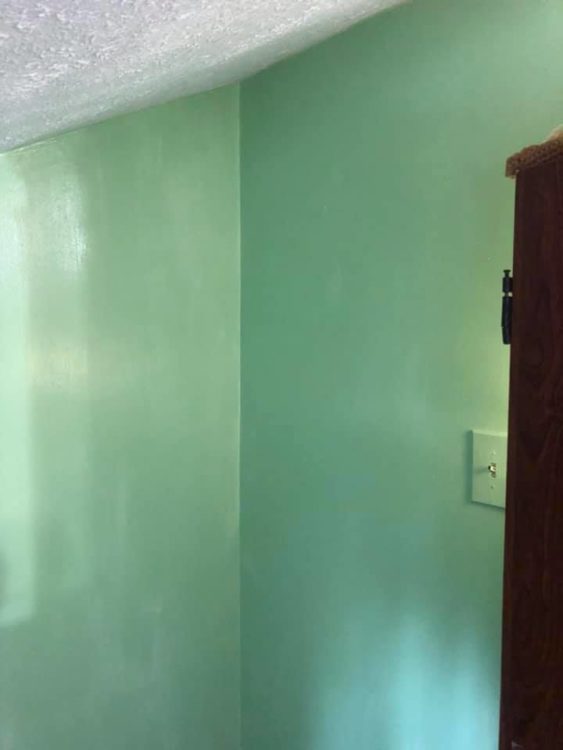 attic painted green