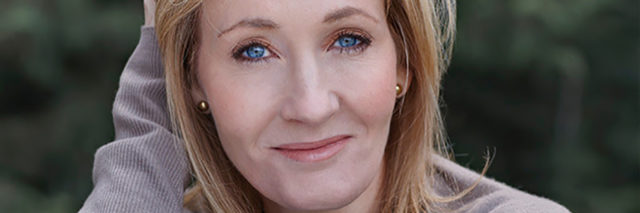 A headshot of J.K. Rowling
