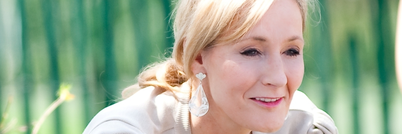 J.K. Rowling Responds to Fan With Depression J.K. Rowling in a garden